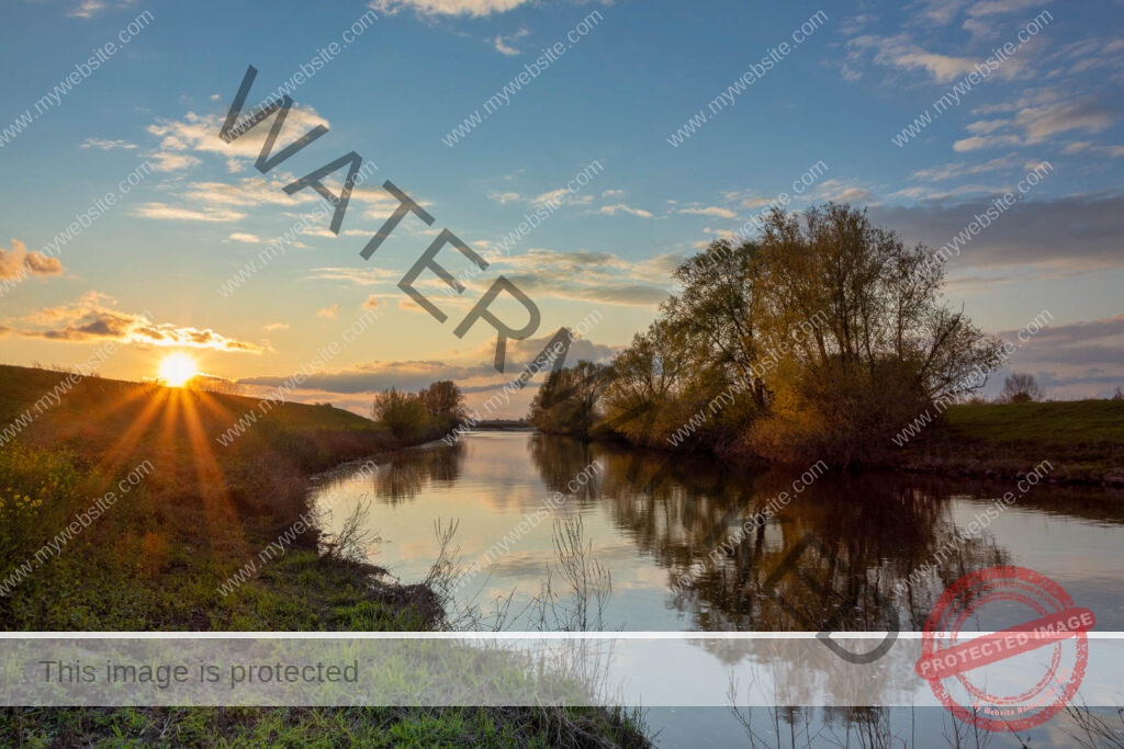 Zonsondergang boven de Oude Dieze