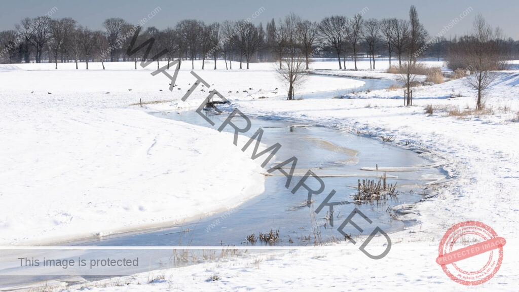 Nederlands landschap in de sneeuw ; Dutch landscape in the snow